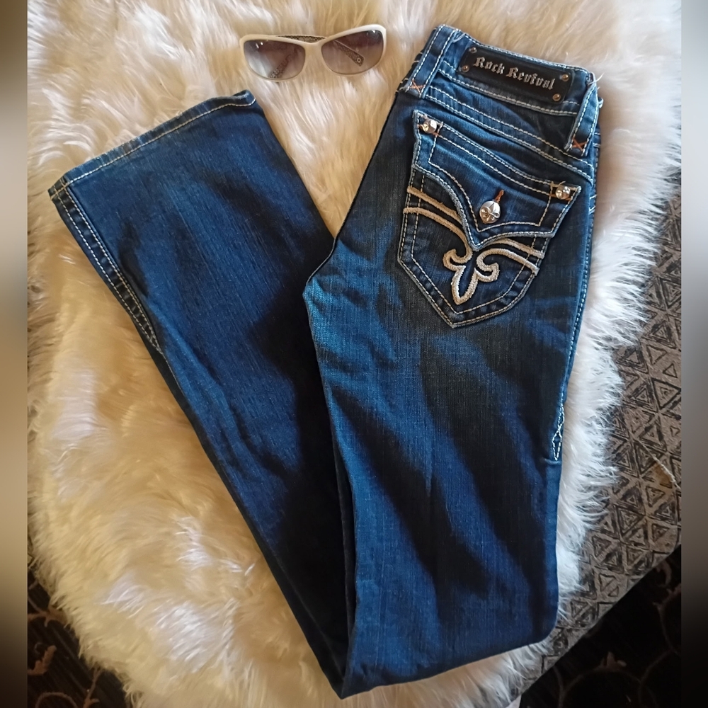 Rock Revival Women's Dark Blue Boot Cut Jeans